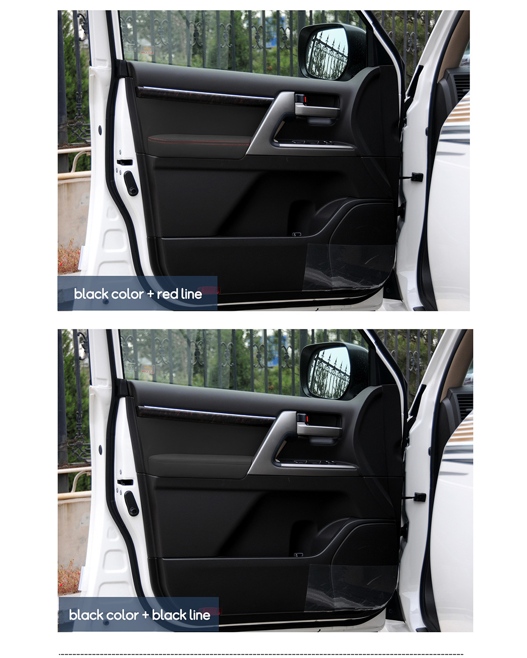 Suitable for 08-21 Toyota Land Cruiser Modified Door Panel Leather Land Cruiser Door Armrest Leather Cover