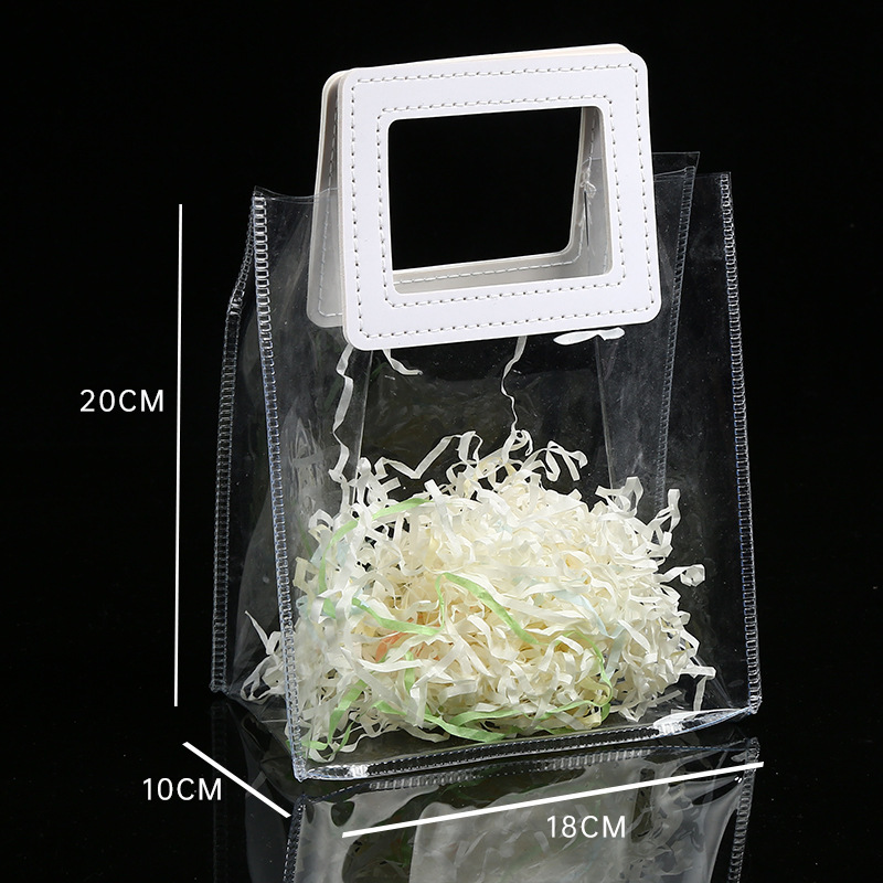 pvcギフトバッグ子供の日のギフトバッグカスタム透明ギフトプラスチック包装結婚式のキャンディートートバッグバッチ|undefined