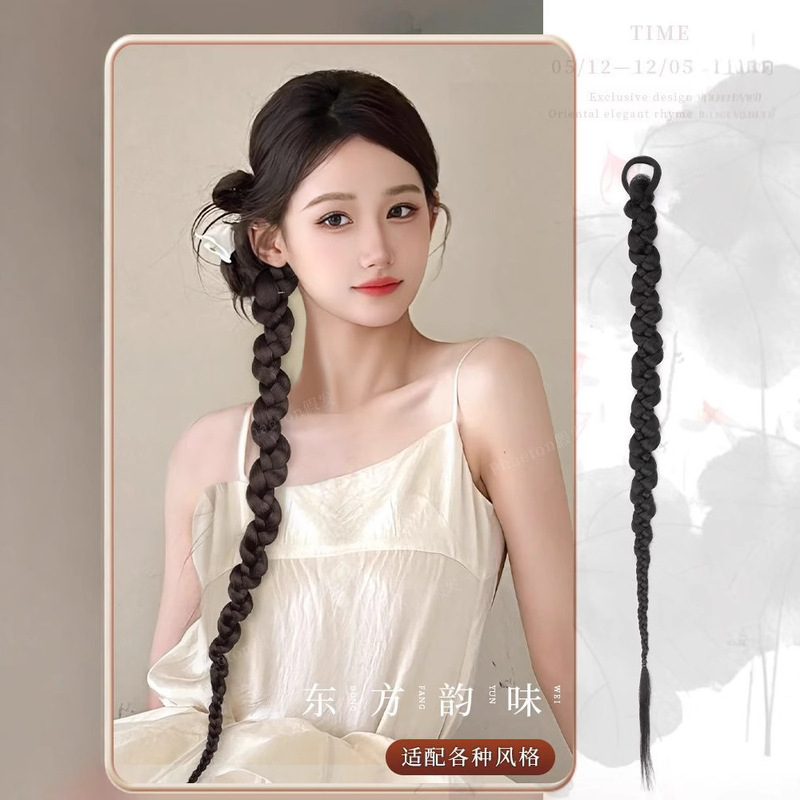 Wig Braids, Long Braids, Hot Girl Boxing Braids, Tied Twist Braids, Fake Braids, Dirty Braids, Ponytail Wigs, Female Chinese Style Wig Braids, Long Braids, Hot Girl Boxing Braids, Tied Twist Braids, Fake Braids, Dirty Braids, Ponytail Wigs, Female Chinese Style