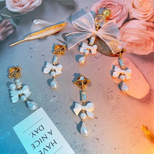 Sex toy bow with diamond white lace bow nipple clamp anal plug flirting and training sm sex toy