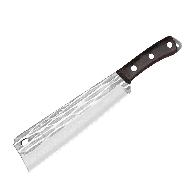 Cuchillo de leña grueso, forjado a mano, cuchillo de corte de árboles, una pieza, corte de madera doméstica, corte de huesos, apertura al aire libre, eliminación de obstáculos, bambú anticuado