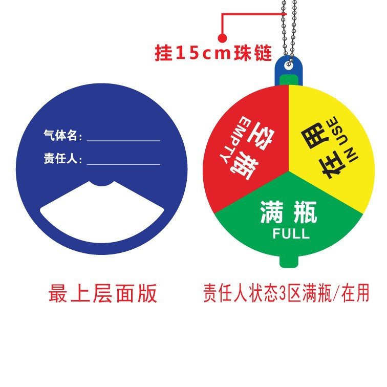 Responsible person status 3 full bottles/in use * 6x6cm