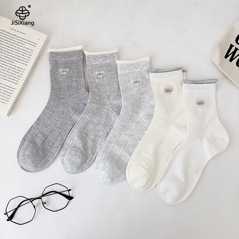 Jisiixiang Women's Summer Large Mesh Ultra-Thin Korean Style Letter Mid-Tube Socks Combed Cotton Cartoon Kt Cat Air Conditioning Mesh Socks Jisiixiang Women's Summer Large Mesh Ultra-Thin Korean Style Letter Mid-Tube Socks Combed Cotton Cartoon Kt Cat Air Conditioning Mesh Socks