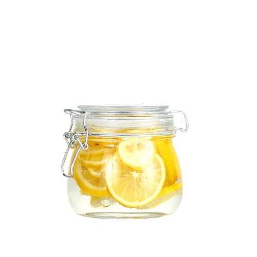 Wine jar glass jar sealed buckle tea jar large wholesale pickle jar household storage glass honey bottle