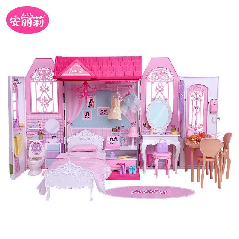 Doll, set, backpack, family villa, toy