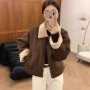 加厚翻领保暖美式机车服