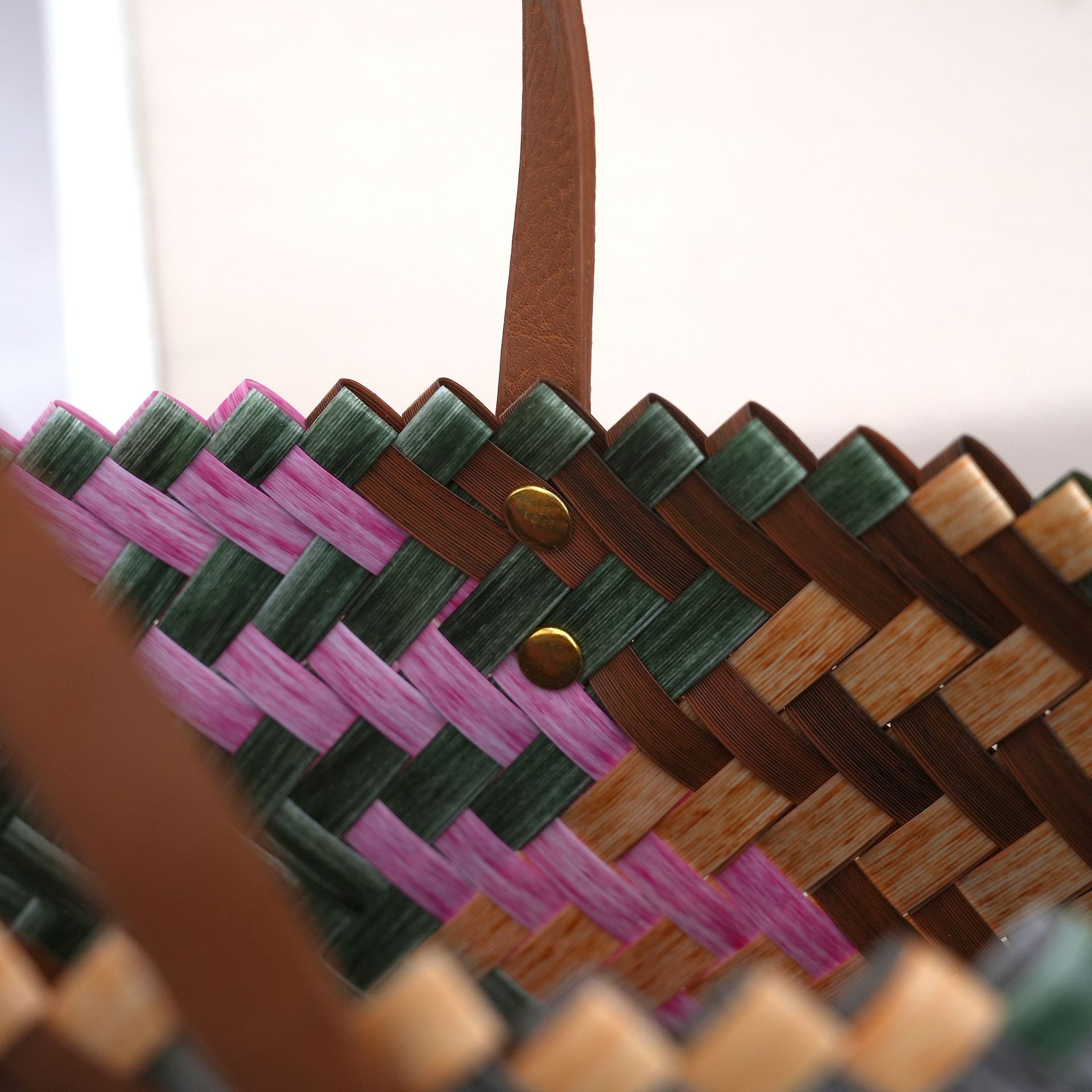 New Arrival Rattan Handbag Bamboo Bag Vintage Simple Bamboo Tote Bag Large Capacity Shopping Bag All-match Woven Bag