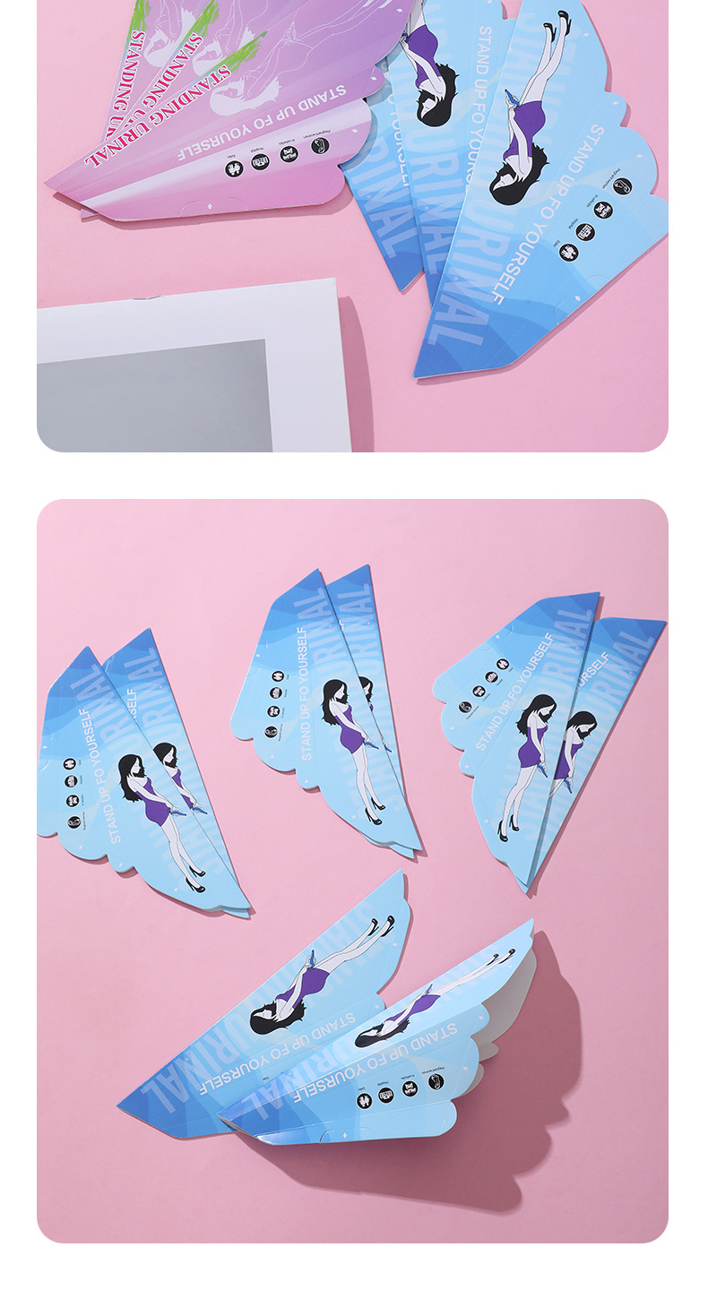 Foldable Disposable Squat-Free Urination Device for Pregnant Women Traveling in Self-Driving Cars, Standing Car-Mounted Emergency Portable Paper Urine Cup
