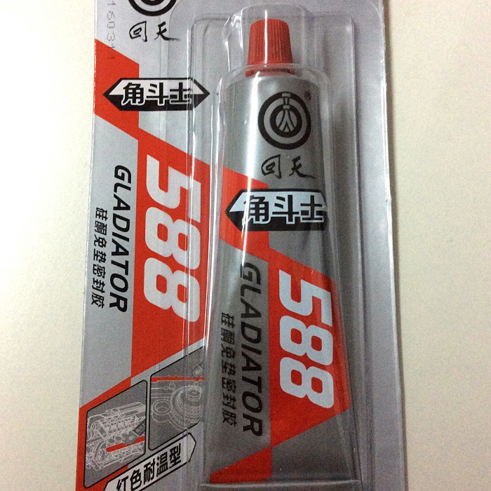 回天角斗士588硅酮免垫密封胶机械电子法兰平面密封胶水85g