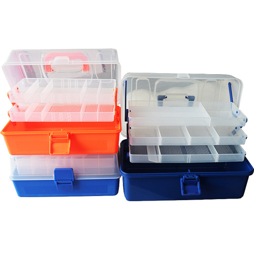 2+1/3+1 Lure Tool Box Small Fishing Box with Handle Portable Tool Box Bait Storage Box Fishing Gear Wholesale