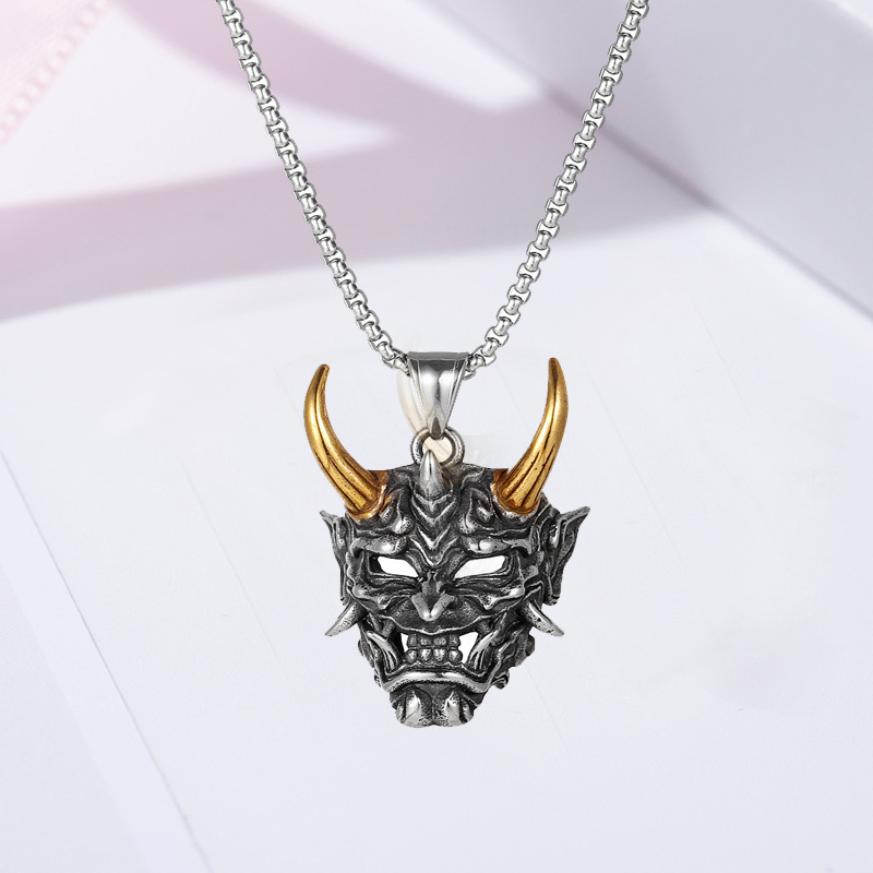 Gothic Horns Alloy Plating Menu0027S Pendant Necklace 1 Piece