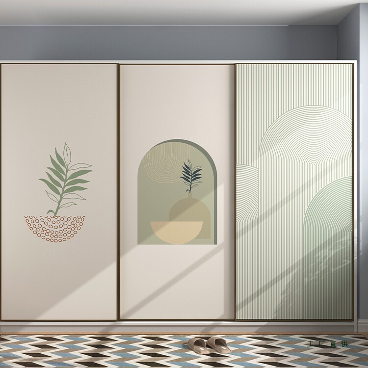 Morandi Color Wardrobe Self-Adhesive Waterproof Sticker Cabinet Sliding Door Renovation Beautification Thickeneded Moisture-Proof Wall Sticker Protective Film