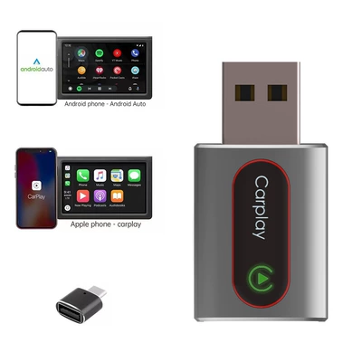 Simsiz CarPlay və Android Auto for car connectivity, Android - k11-metal-gray-adapter-overseas-version