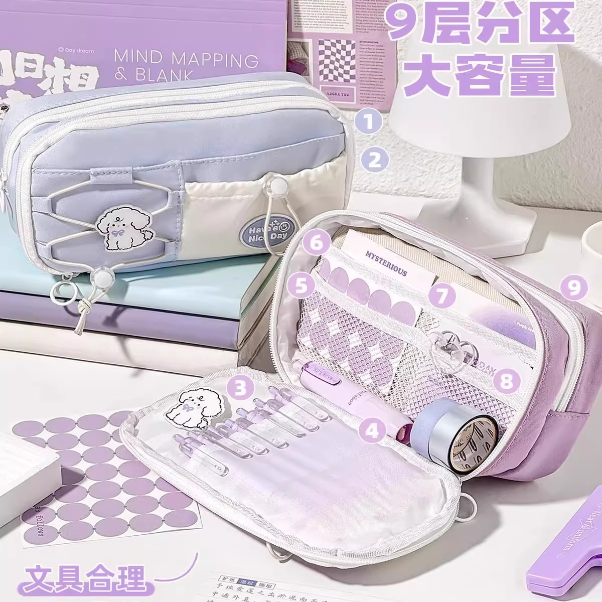 Estuche de lápices sencillo y moderno para niños y niñas, caja de papelería de alta calidad, nueva bolsa de papelería