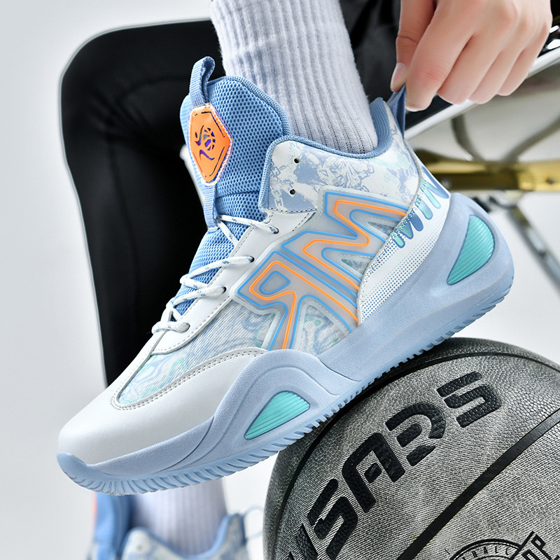 Zapatos de baloncesto masculino y femenino primavera y verano respirados zapatos deportivos casuales de malla juveniles estudiantes zapatos de entrenamiento de combate real