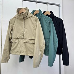 lu同款同源面料多功能连帽户外外套防风防泼水修身工装短款柜上