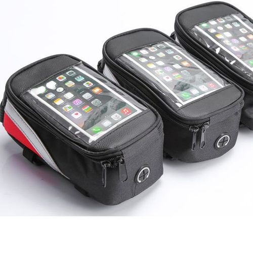 Bicycle bag Water-repellent touch screen mobile phone bag Outdoor bicycle bag Portable mountain bike front bag Saddle bag Cross-border