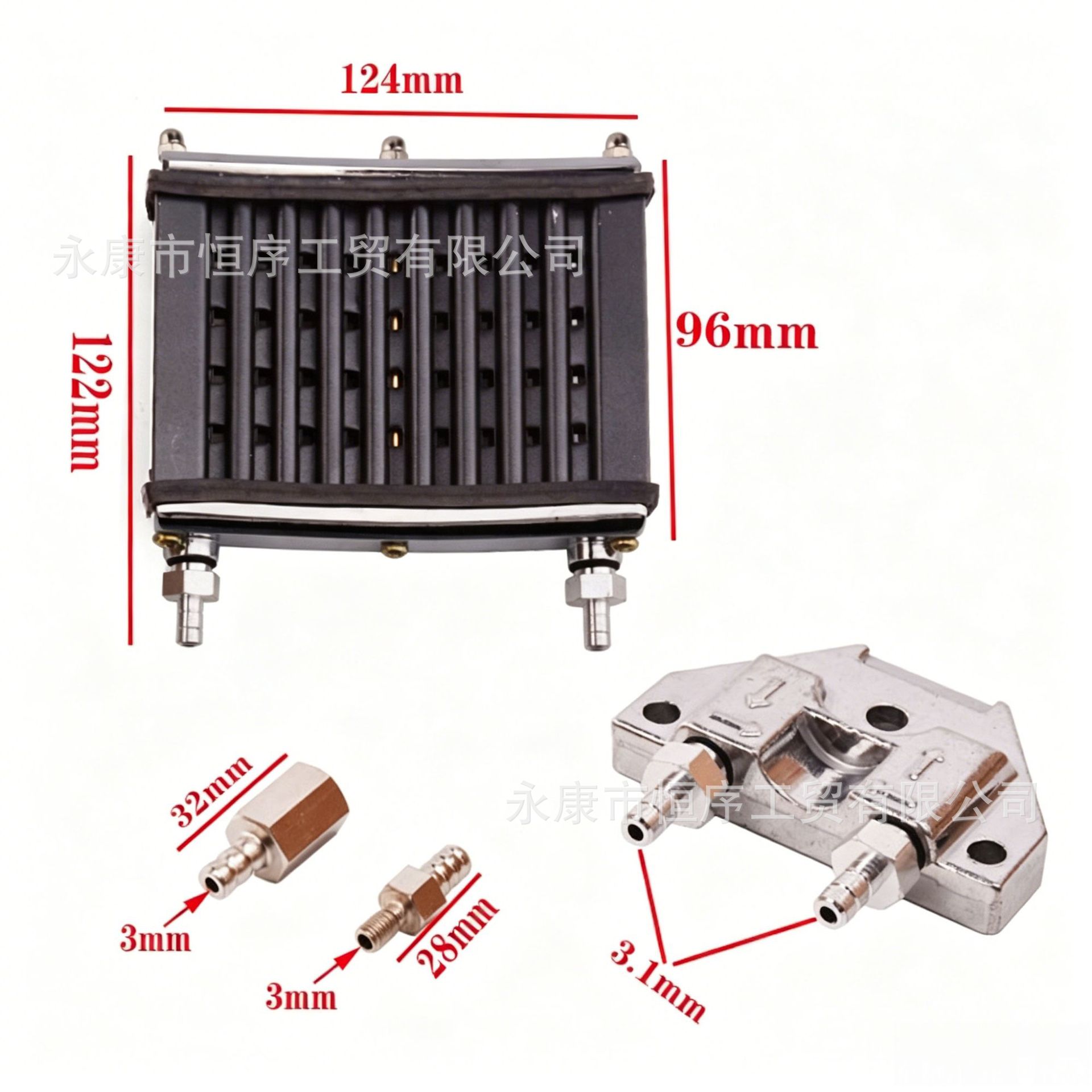 Off-Road Motorcycle Engine Modification Parts, Cooler Accessories, Atv Oil Radiator, Oil Cooler