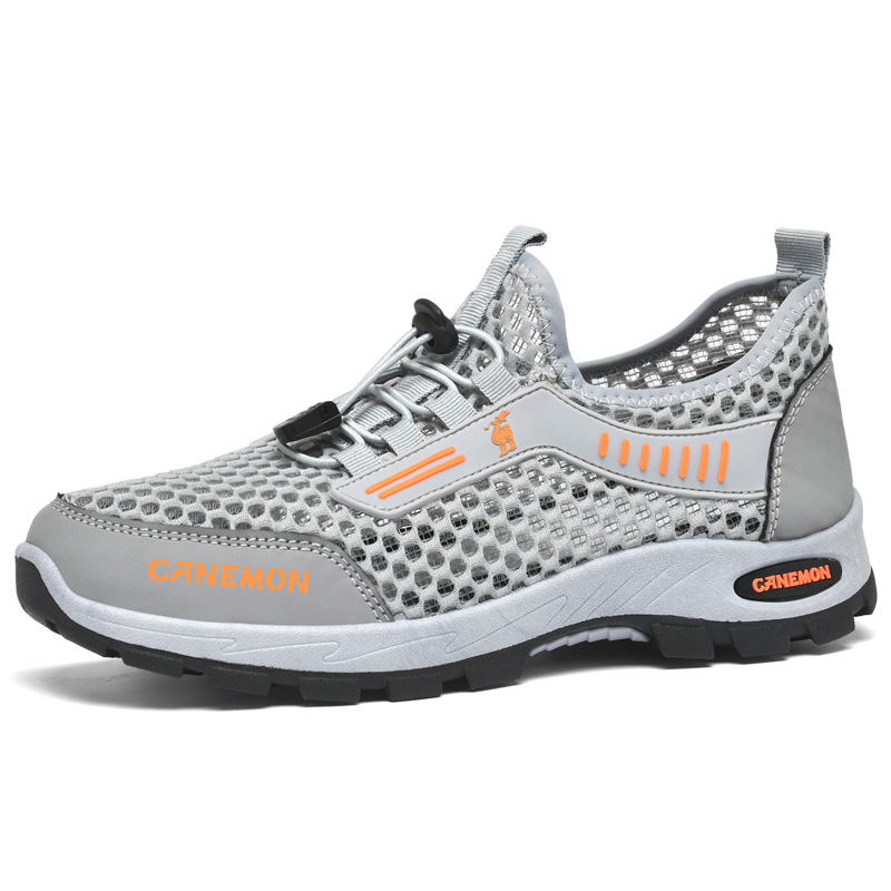 Paul Camel Fashion Trbottomy Shoes Summer Lightweight Plaid Breathable Sports Shoes Non-Slip Soft Sole Mesh Casual Shoes