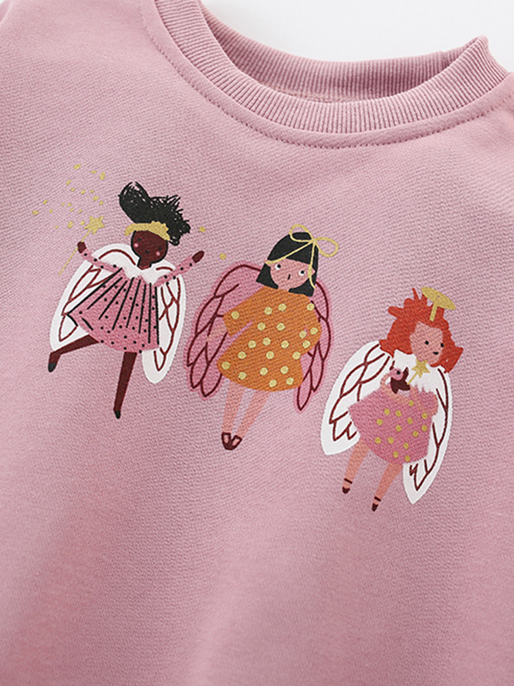 Cross-border malwee niñas suéter otoño y invierno nuevo estilo europeo y americano para niños de cuello redondo camiseta de manga larga ropa de niños