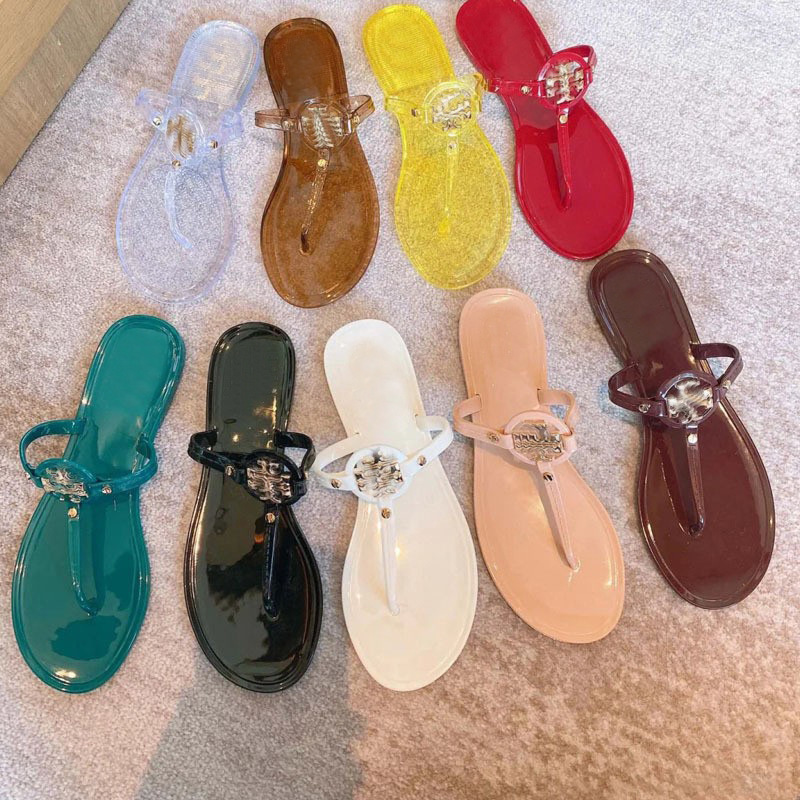 TB Slippers Women's 2024 Summer Crystal Jelly Bottom Flip-Flops European and American Fashion Home Out Beach Flat Slippers TB Slippers Women's 2024 Summer Crystal Jelly Bottom Flip-Flops European and American Fashion Home Out Beach Flat Slippers