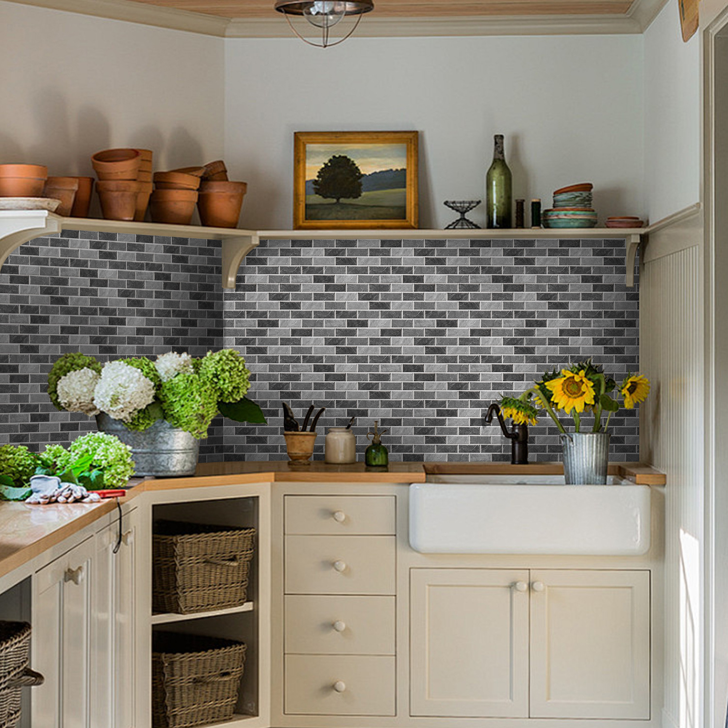 Pellicola autoadesiva in PVC per piastrelle, impermeabile, per cucina, bagno, soggiorno, carta da parati_voghion.com