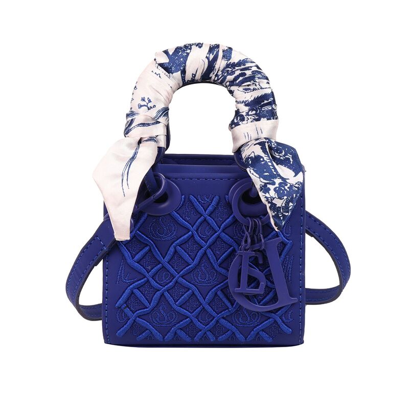 重工業刺繍多用途ダイアナ妃バッグ新しいファッションシルクスカーフハンドバッグ女性のハイエンドショルダーメッセンジャーバッグクロスボーダー|undefined
