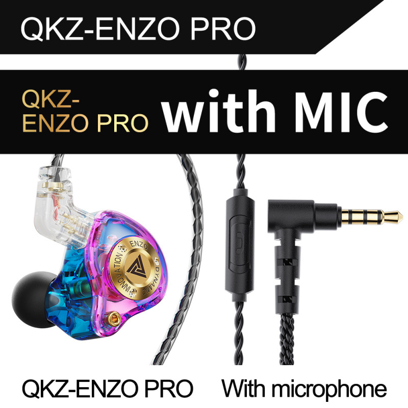 QKZ ENZO PRO Enzo 携帯電話ヘッドフォン インイヤー重低音ワイヤー制御交換可能なワイヤー取り外し可能なヘッドフォン|undefined