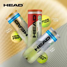 新品HEAD海TEAM练习训练耐磨筒装网球4粒装PROS专业比赛网球3粒装