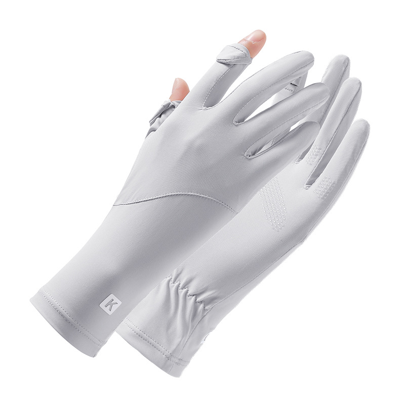 Guantes de hielo de verano para mujeres guantes anti-deslizantes y transpirables para conducir al aire libre con pantalla táctil