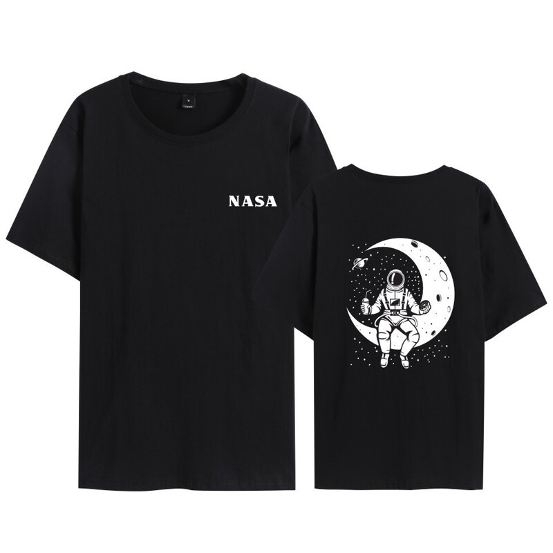 Cross-border foreign trade NASA NASA space men and women leisure short sleeve T-shirt manufacturers wholesale