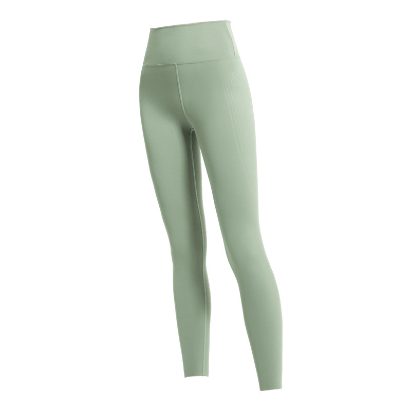 Nuevos pantalones de yoga europeos y americanos de cintura alta de las mujeres de levantamiento de cadera polainas deportivas pantalones de fitness Peach Hip apretado pierna delgada adelgazante pantalones de correr