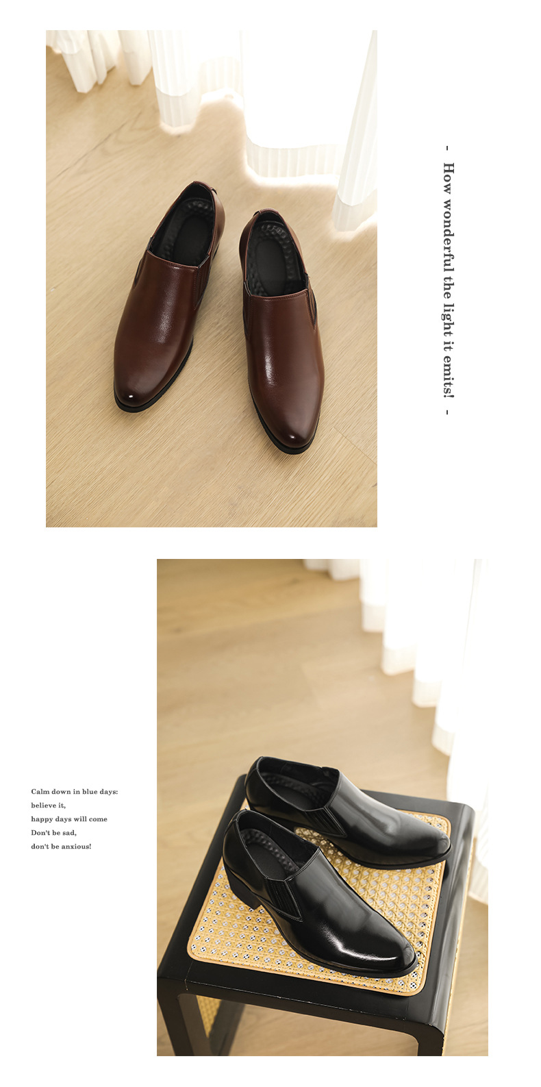 Loafers Men's Shoes Fashion Large Size Low Top Shoes Spring And Autumn New Style Sleeve Pointed Leather Shoes One Step Small Leather Shoes_vogvips.com