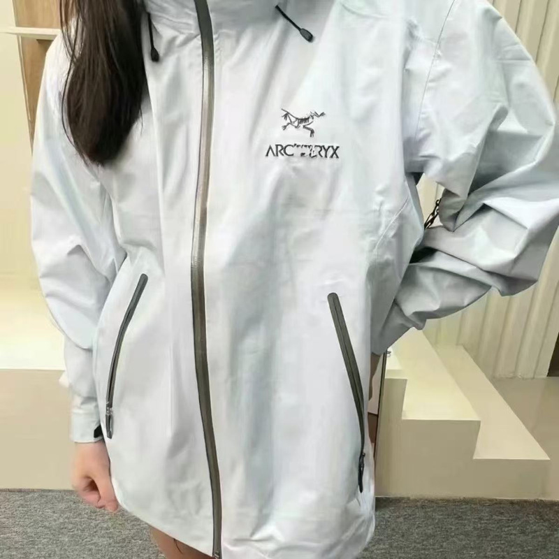 鸟家连帽刺绣春季新款防风防水冲锋衣外套夹克男女户外同款登山|undefined