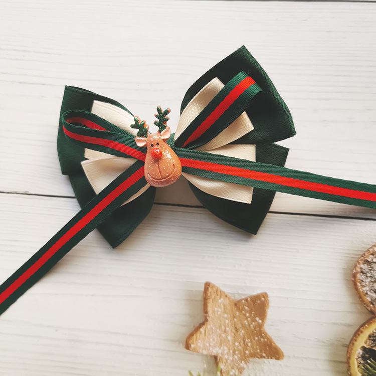 Kid'S Gender Fashion Bow Knot Snowflake Cloth Hair Clip
