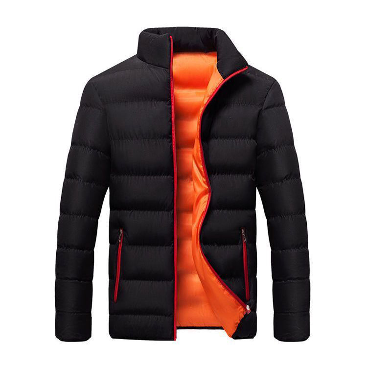 Marca chaqueta acolchada de algodón de plumas chaqueta acolchada de algodón de cuello alto cálido de invierno para hombres nueva chaqueta acolchada a prueba de frío acolchada casual