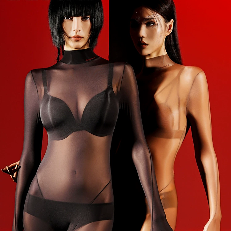 В поисках полного комбинета "Chiang Wing" для женщин высокого уровня сексуальная длинная рубашка с тонкими шелковистыми блестящими 5d голыми колготками