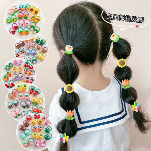  New Children's Rubber Band Cute Girl Baby Tweet Tie Hair Tie Elastic Headband Thumb Hair Tie Wholesale