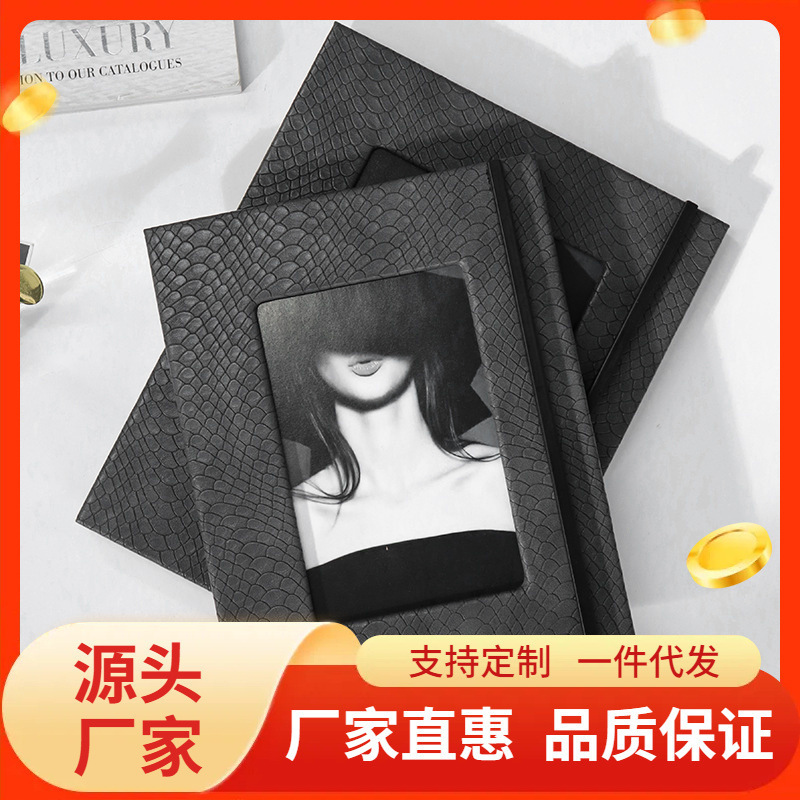 New Entry Luxury Snake Pattern Leather Photo Frame Set Table 6 Inch 7 Inch Bedroom Model Room Table Decorative Ornaments Photo Rack Wholesale