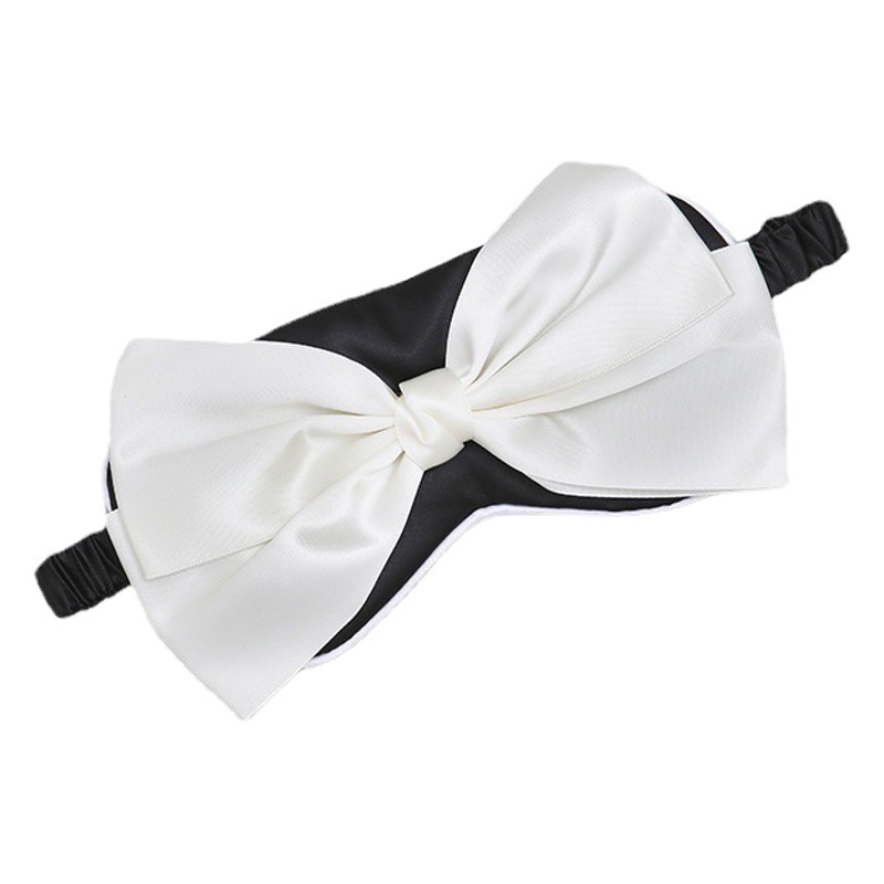 Popular princesa arco máscara de ojo de seda artificial máscara de ojo dormir sombreado máscara de ojo aliviar la fatiga ocular máscara de ojo