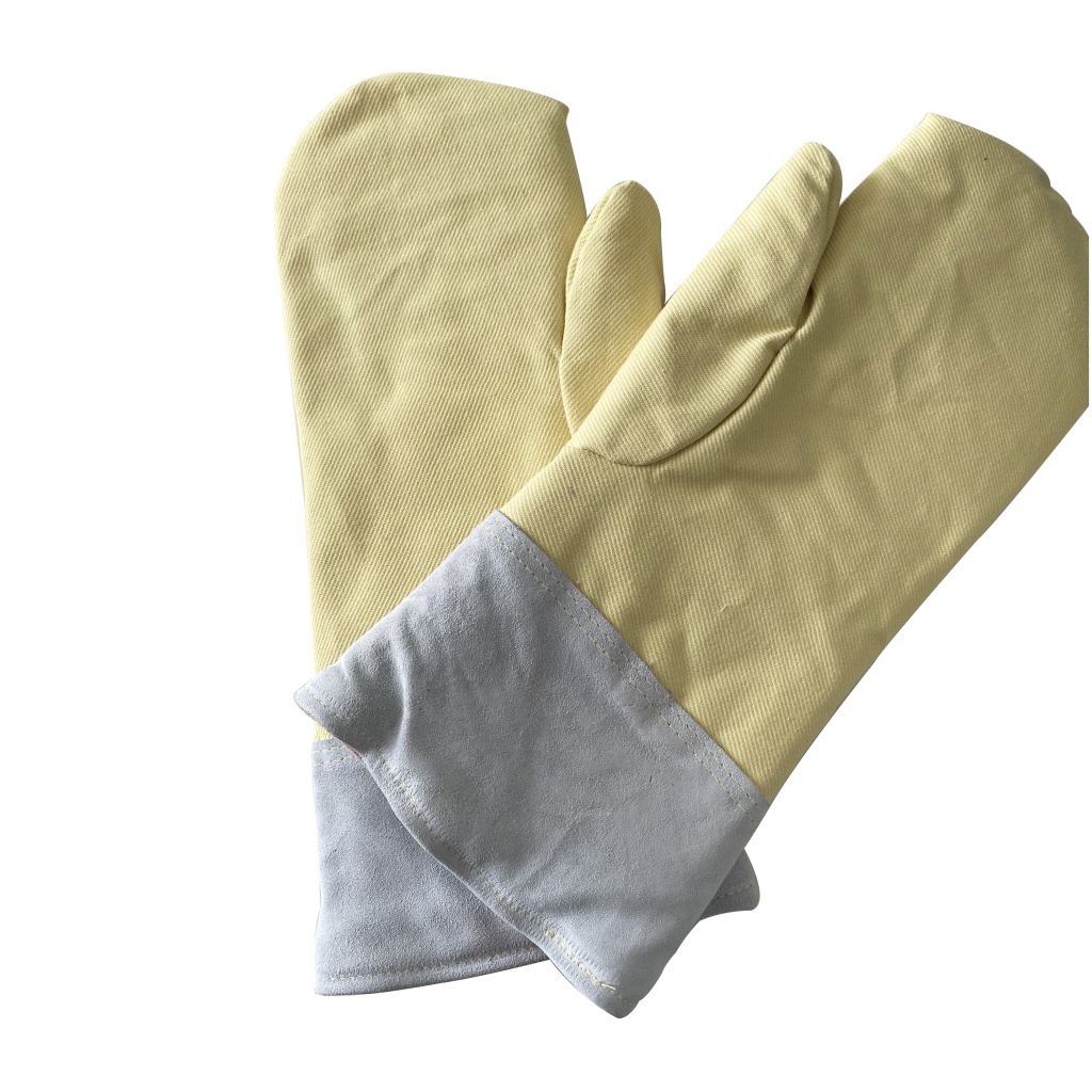 阻燃加厚内里电焊手套焊工焊接防热隔热耐高温500度二指劳保手套