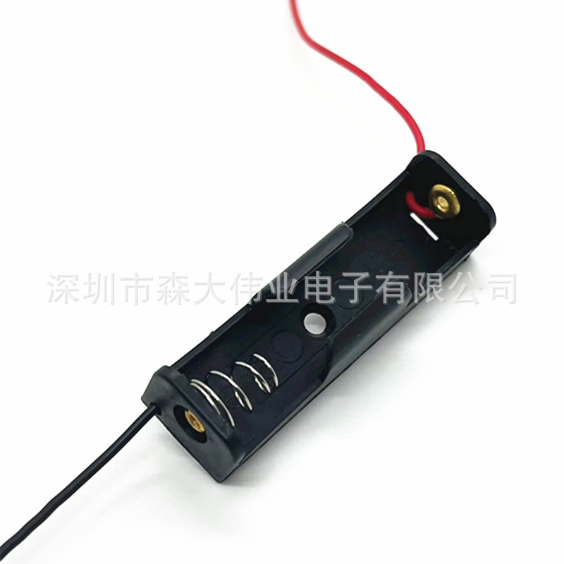 五号一节 AA电池座 单节 5号1节电池盒带红黑线 5号1节 1.5V电池