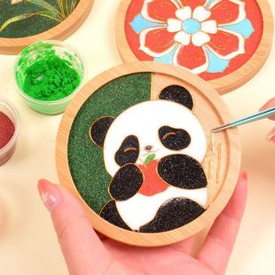 Year of the Snake New Year's Day DIY Chinese Intangible Cultural Heritage Handmade Filigree Enamel Craft Painting Ornaments Hanging Painting Colored Sand Gold Wire Material Package