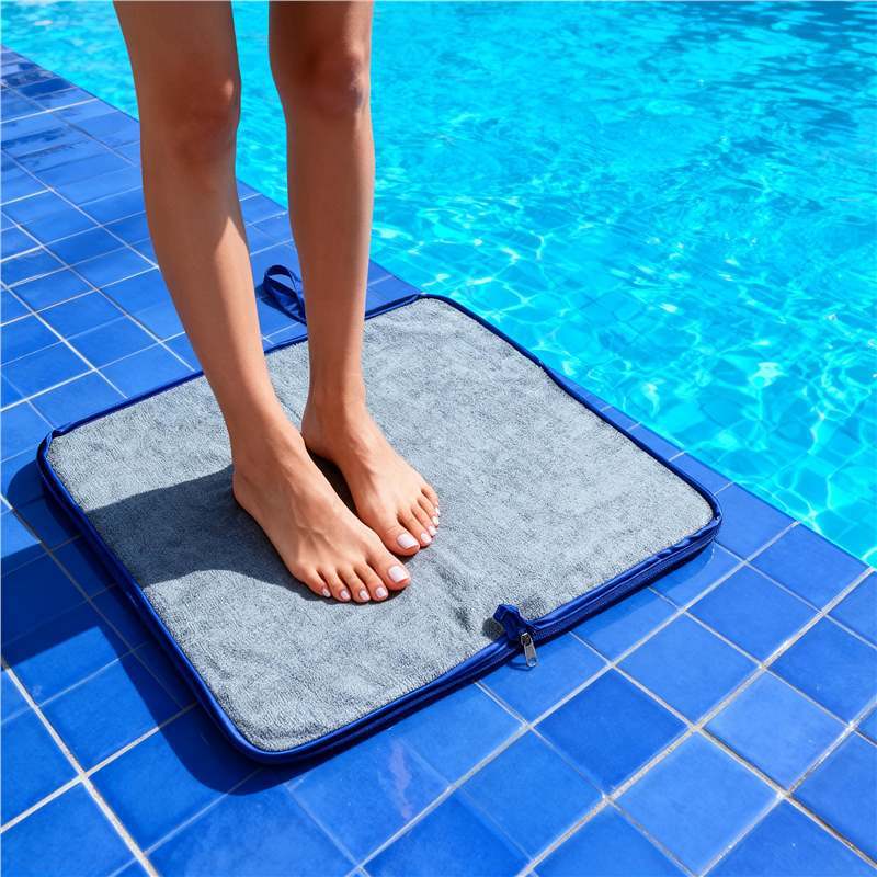 Axwang Zippered Swimwear Waterproof Bag with Handle, Suitable for Beach and Pool Use, Foot-Wiping and Water-Draining Bag
