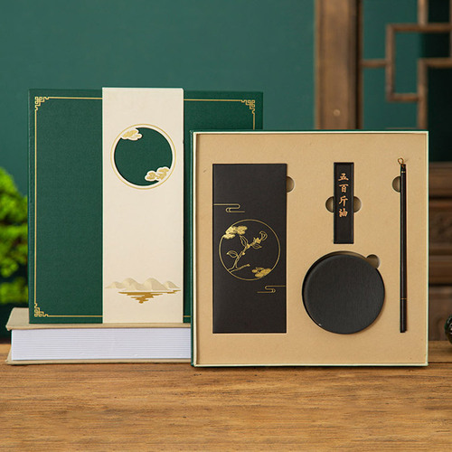 Four treasures of the study set gift box wholesale pen, ink, paper and inkstone calligraphy supplies business gifts high-end brush and inkstone