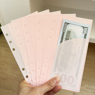 Cross-border A6 Double-sided Loose-leaf Separator Bag 6-hole PP Budget Bag Notebook Removable Hand Book Core 5-in