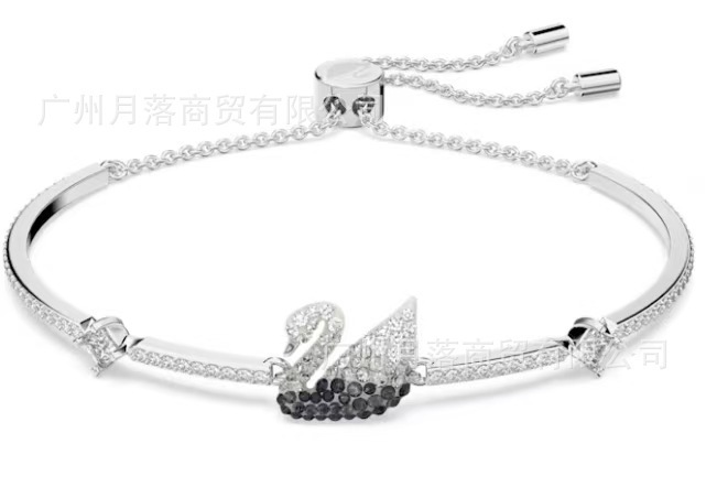 Shijia 1; 1 ペアバージョングラデーションブルーレッドピンクホワイトブラックスワンブレスレット女性用スワロフスキースワンブレスレットメーカー発送|undefined