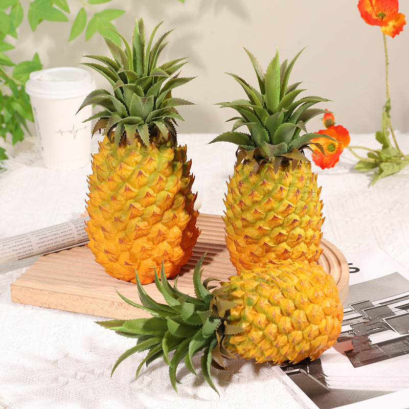 Simulation pineapple pineapple soft PVC material fake fruit model cabinet decoration photo props fruit shop ornaments Simulation pineapple pineapple soft PVC material fake fruit model cabinet decoration photo props fruit shop ornaments