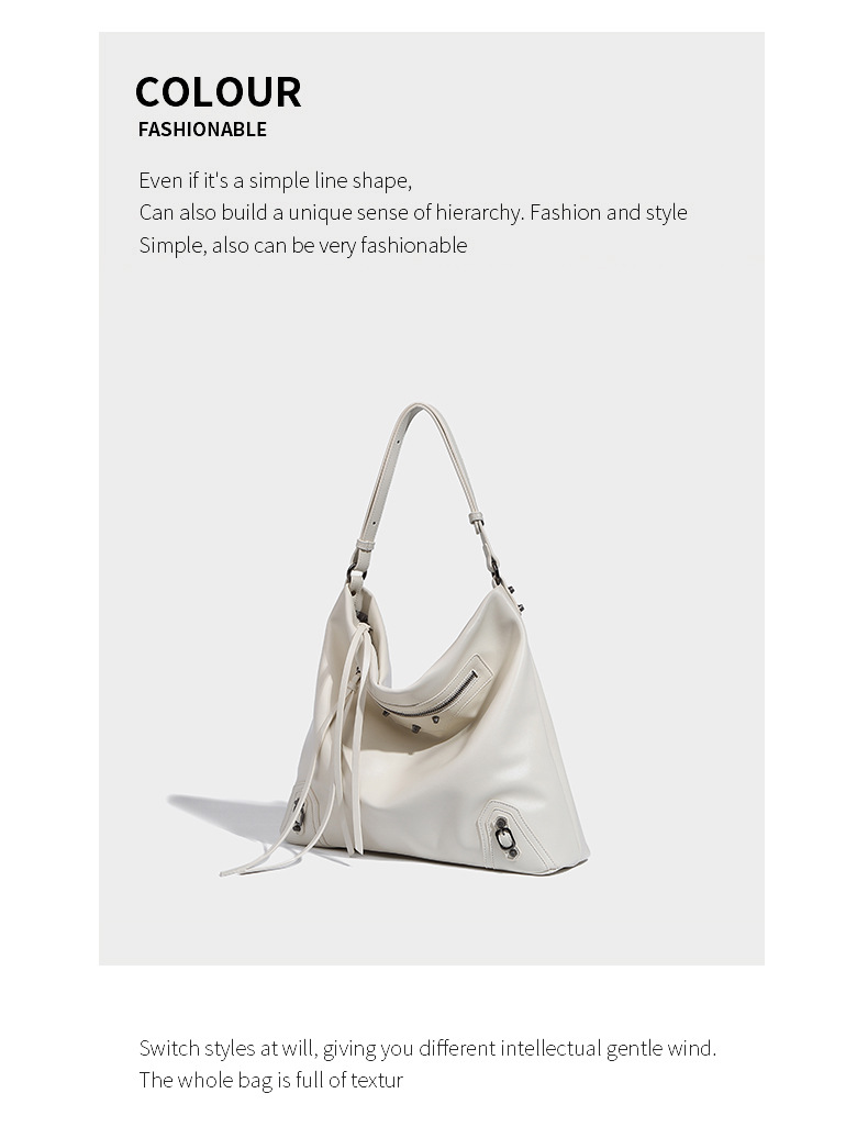 2024 New Casual Tote Style Versatile Handbag Commuting Large Capacity One Shoulder Women's Bag_voghion.com