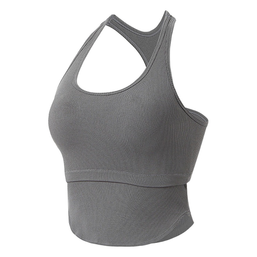 Nuevo fitness sin costuras deportes I en forma de belleza espalda hilo chaleco mujeres a prueba de golpes dobladillo corriendo de secado rápido yoga sujetador